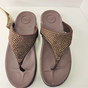 Size 8 Women Sandals Wedge Heel Arch Support Comfy Flip Flops Summer Sandals